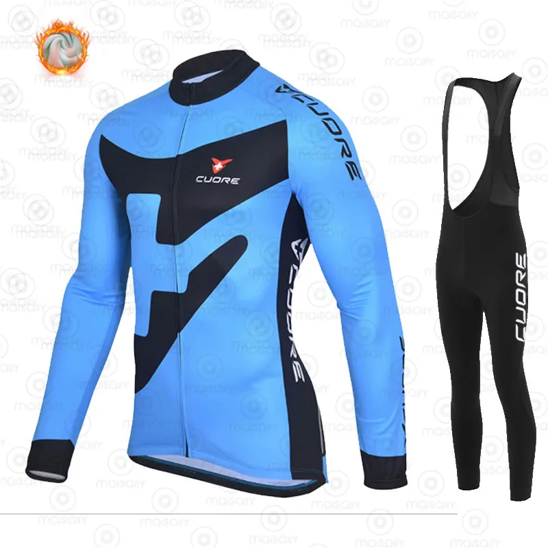 2021 CUORE New Men Cycling Jersey Set Mountian Bicycle Clothes Racing Clothing Fleece Ciclismo clothing | Спорт и развлечения