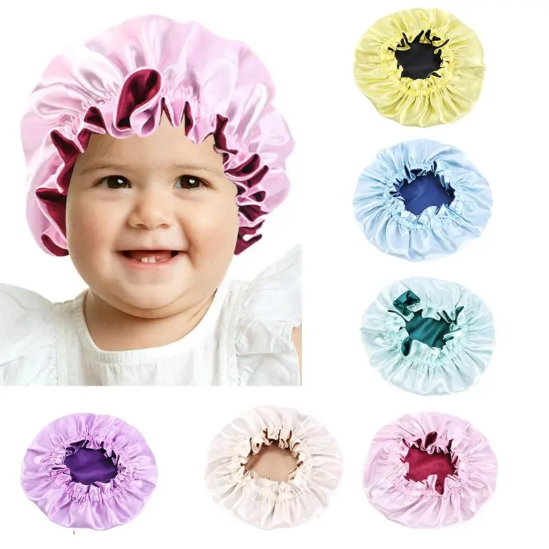 Baby Silky Satin Bonnet Double Layer Adjustable Sleep Cap Girl Night Turban Children Solid Headwear Cute Hat Fashion Hair Wear
Baby Silky Satin Bonnet Double Layer Adjustable Sleep Cap Girl Night Turban Children Solid Headwear Cute Hat Fashion Hair Wear