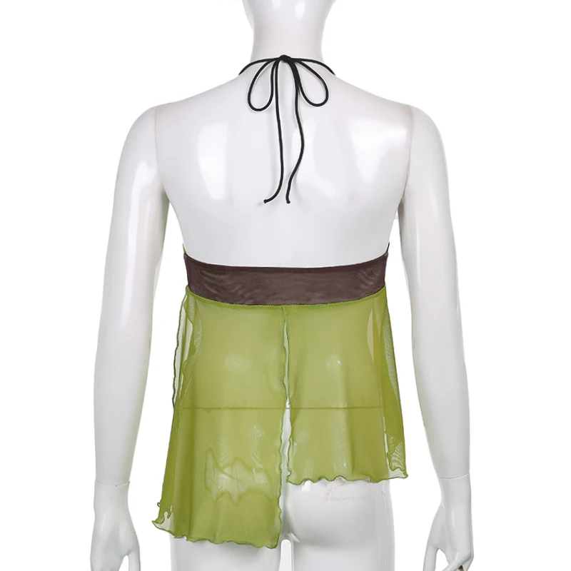 Patched Tie Up Bandage Y2K Mesh Crop Tops For Girls 2021Summer Sleeveless Camis Women Party Tank Corset Female Shirt Beachwear
Patched Tie Up Bandage Y2K Mesh Crop Tops For Girls 2021Summer Sleeveless Camis Women Party Tank Corset Female Shirt Beachwear