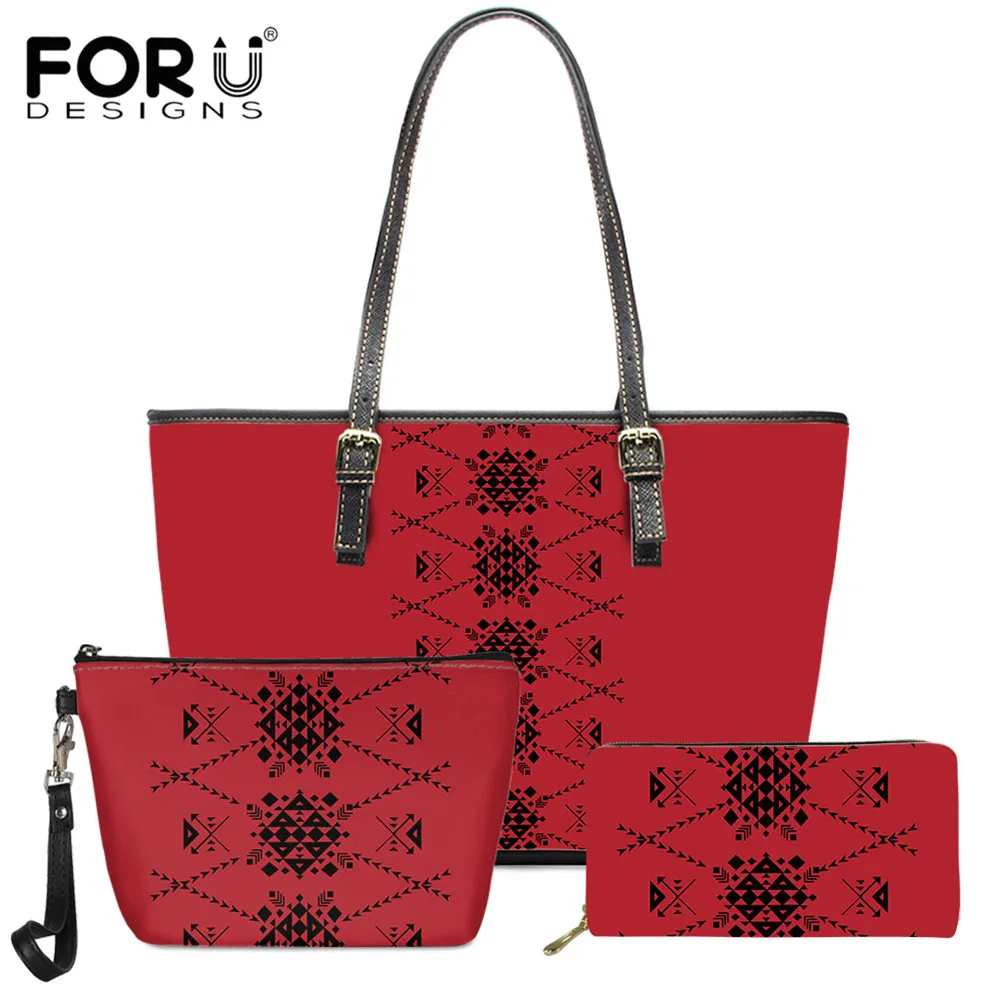 FORUDESIGNS 3Pcs Set Brief Polynesian Pattern Large Capacity Handbags for Women Luxury Fashion Female Travel Storage Bags
FORUDESIGNS 3Pcs Set Brief Polynesian Pattern Large Capacity Handbags for Women Luxury Fashion Female Travel Storage Bags