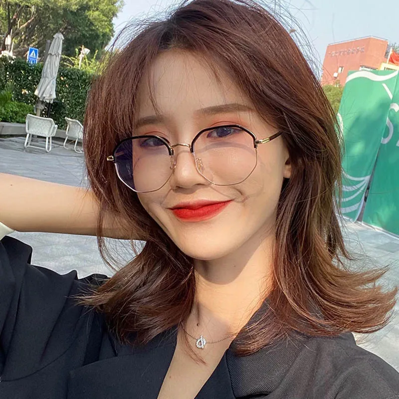 Metal Anti-blue Myopia Glasses Women Oversize Plain Glasses Frame Nearsighted Prescription Glasses Diopter UV400 Reading Glasses
Metal Anti-blue Myopia Glasses Women Oversize Plain Glasses Frame Nearsighted Prescription Glasses Diopter UV400 Reading Glasses
