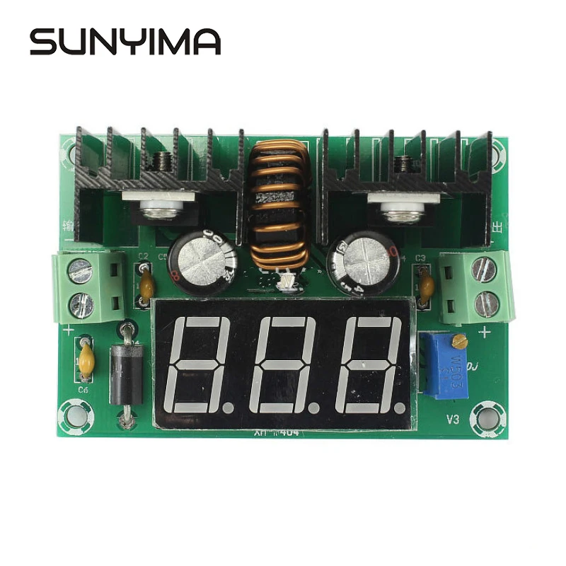 Фото SUNYIMA DC XL4016 200W 8A Регулируемый реверсивный блок питания светодиодный цифровой