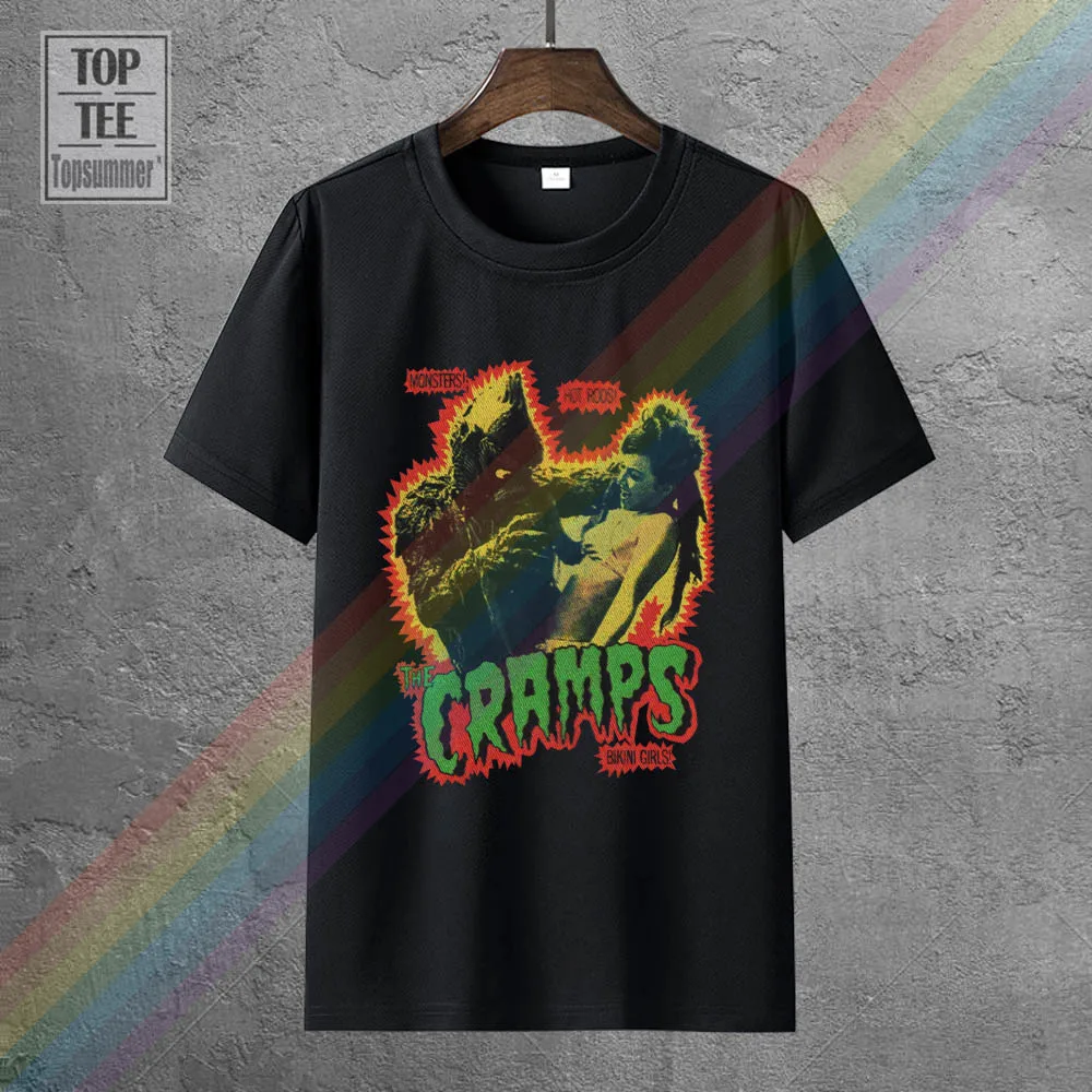 Mens T Shirt Cramps Horror Monster From Lagoon Psychobilly Bikini Girls S 3Xl Men Summer Short Sleeves T Shirt 
Mens T Shirt Cramps Horror Monster From Lagoon Psychobilly Bikini Girls S 3Xl Men Summer Short Sleeves T Shirt