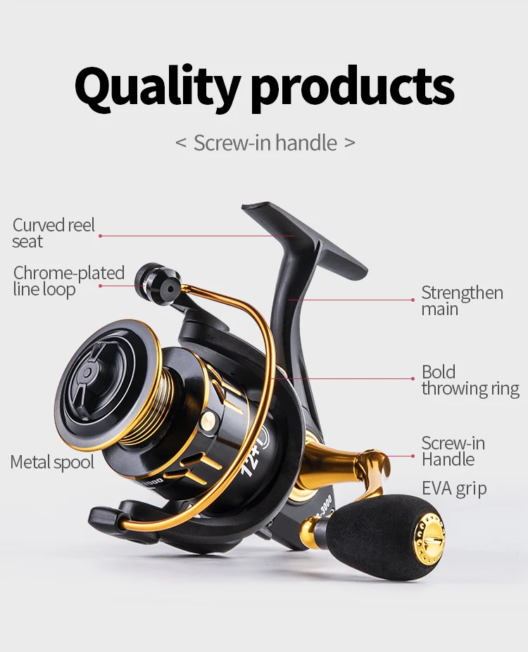 NEW Fishing Reel X3-1000-7000 Spinning Reel 8kg Max Drag Reel Fishing 5.0:1Speed Metal Spool no gap Coil Fishing Reel
NEW Fishing Reel X3-1000-7000 Spinning Reel 8kg Max Drag Reel Fishing 5.0:1Speed Metal Spool no gap Coil Fishing Reel