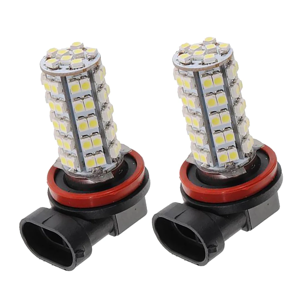 2 предмета в комплекте 68 SMD автомобиля Белый светодиодный H8 H11 Противотуманные