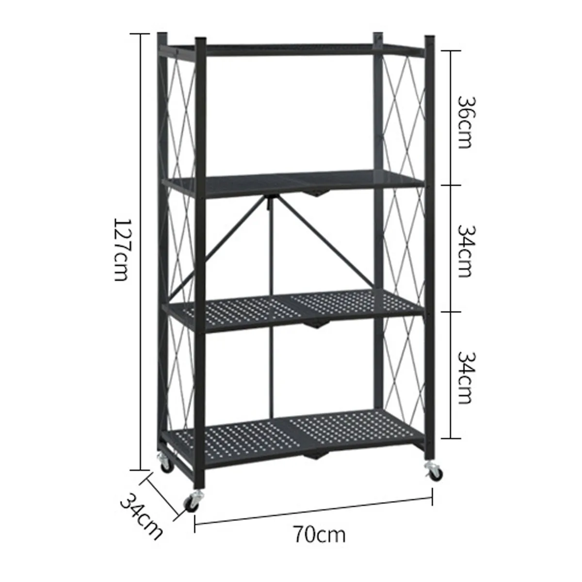 4 Tiers Movable Folding Shelf Bookshelf Metal Storage Organizer Rack Shelving For Kitchen Cabinet Microwave Oven Storage Shelf 
4 Tiers Movable Folding Shelf Bookshelf Metal Storage Organizer Rack Shelving For Kitchen Cabinet Microwave Oven Storage Shelf