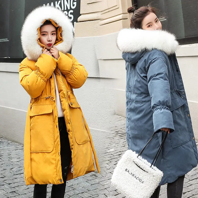 Hooded Long Coat Women Winter Jacket Casual Big Fur Collar Thick Warm Wadded Parka Outerwear Plus Size Casaco Feminino f1697
Hooded Long Coat Women Winter Jacket Casual Big Fur Collar Thick Warm Wadded Parka Outerwear Plus Size Casaco Feminino f1697