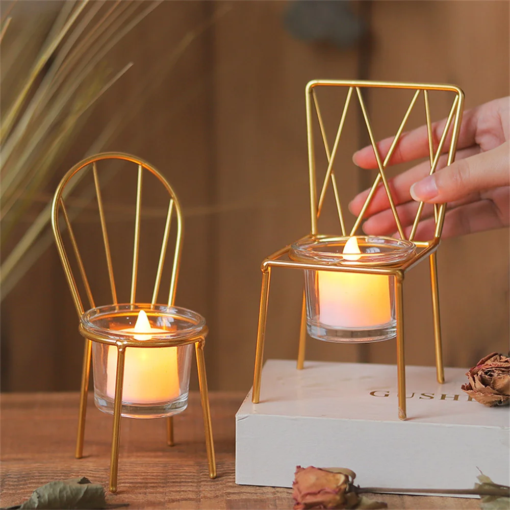 European Style Chair Candle Holder Ornaments Metal Crafts Creative Home Living Room Candlelight Dinner Tabletop Decoration
European Style Chair Candle Holder Ornaments Metal Crafts Creative Home Living Room Candlelight Dinner Tabletop Decoration
