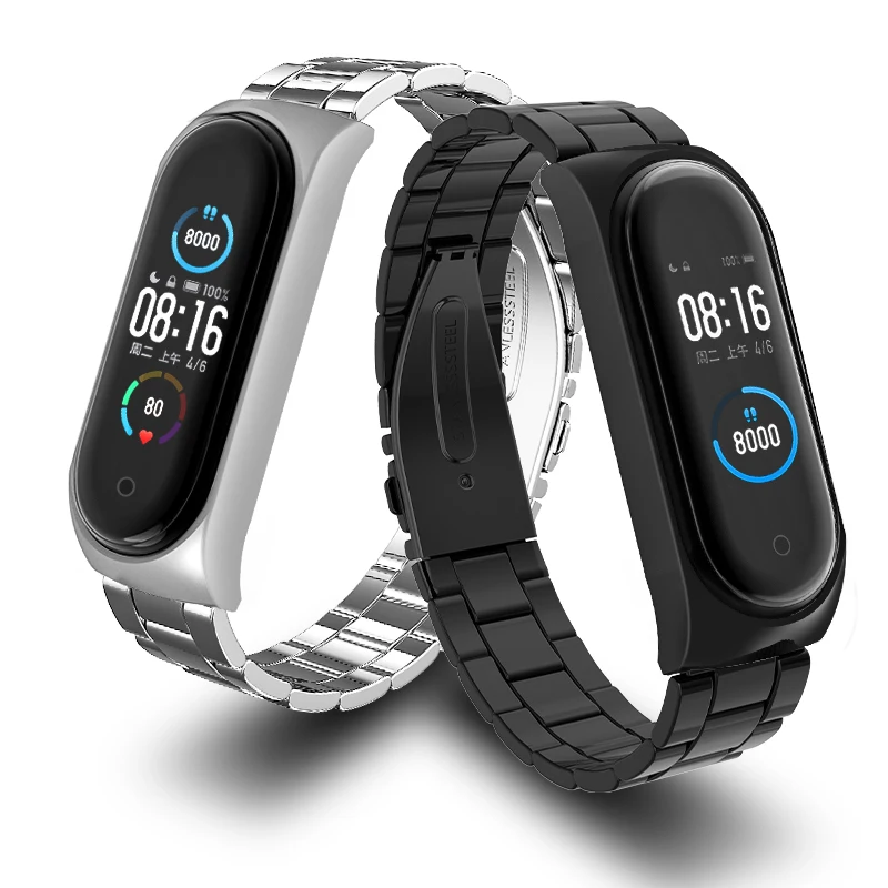 Ремешок для часов умные аксессуары Xiaomi Mi Band 5 металлические браслеты браслет из