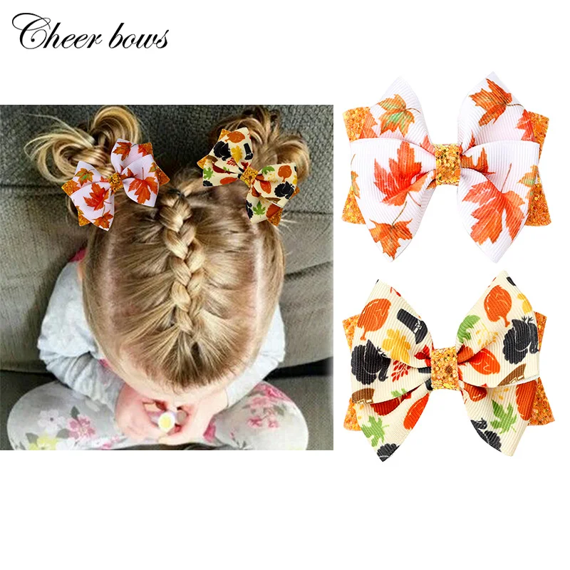 Cheer Bow 3" Easter Hair Bows Clips Double Layer Maple Leaf Print Hairgrips For Girls Kids Children Cute Pins Hair Accessories
Cheer Bow 3" Easter Hair Bows Clips Double Layer Maple Leaf Print Hairgrips For Girls Kids Children Cute Pins Hair Accessories