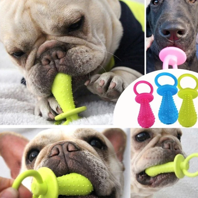 

1Pc TPR Nipple Dog Toys For Pet Chew Teething Train Cleaning Poodles Puppy Small Cat Bite Best Pet Dogs Supplies Random Color