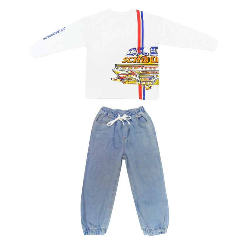 2020 Jazz Dance Costumes For Boys White Long Sleeve Tops Sports Trousers Ballroom Hip Hip Dancing Clothes Stage Outfits DN6608
2020 Jazz Dance Costumes For Boys White Long Sleeve Tops Sports Trousers Ballroom Hip Hip Dancing Clothes Stage Outfits DN6608