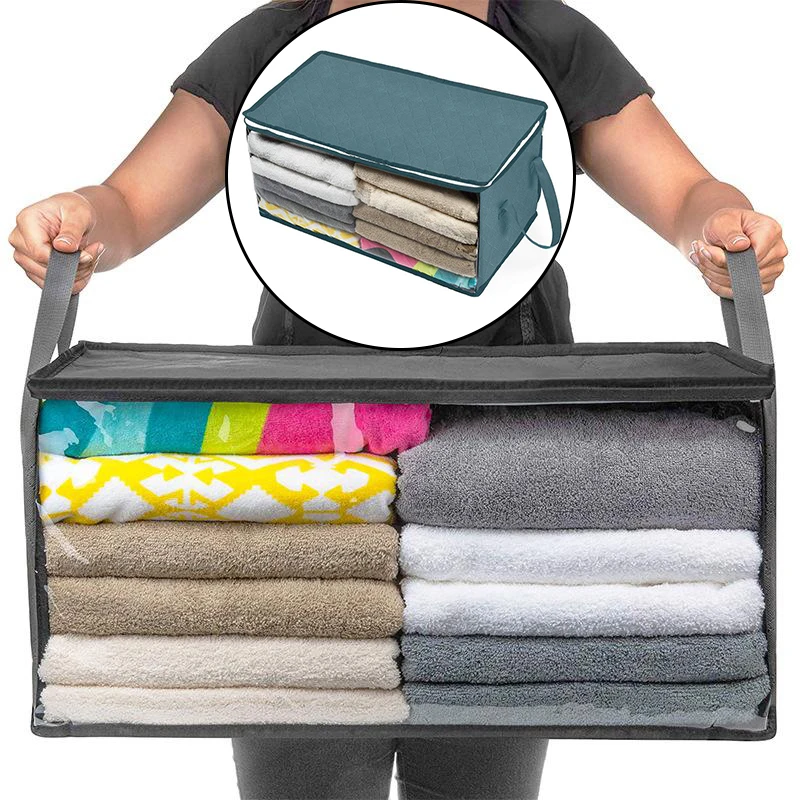 1pc Non-woven Space Saver Clothes Quilt Blanket Storage Bag Box Organizer Portable 58 * 31 * 30cm Home Storage & Organization
1pc Non-woven Space Saver Clothes Quilt Blanket Storage Bag Box Organizer Portable 58 * 31 * 30cm Home Storage & Organization