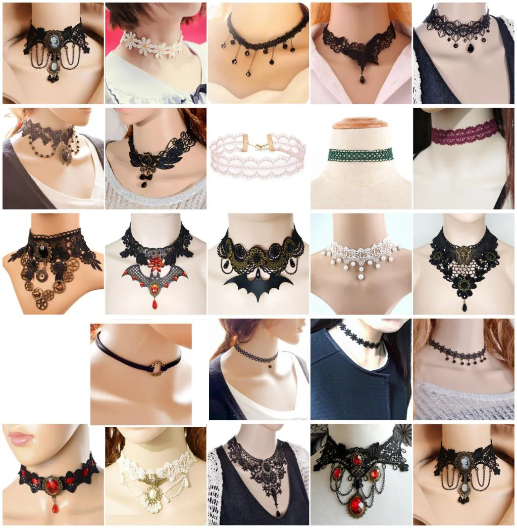 Choker Necklace Black Lace Velvet Strip Woman Collar Party Jewelry Neck Accessories Chokers Handcrafted Chain Necklace
Choker Necklace Black Lace Velvet Strip Woman Collar Party Jewelry Neck Accessories Chokers Handcrafted Chain Necklace