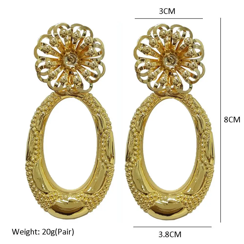 2020 Trend Copper Dangle Earrings Big African STYLE Gold Earring Drop Earings Wedding Party Gift For Women Fashion Jewelry
2020 Trend Copper Dangle Earrings Big African STYLE Gold Earring Drop Earings Wedding Party Gift For Women Fashion Jewelry