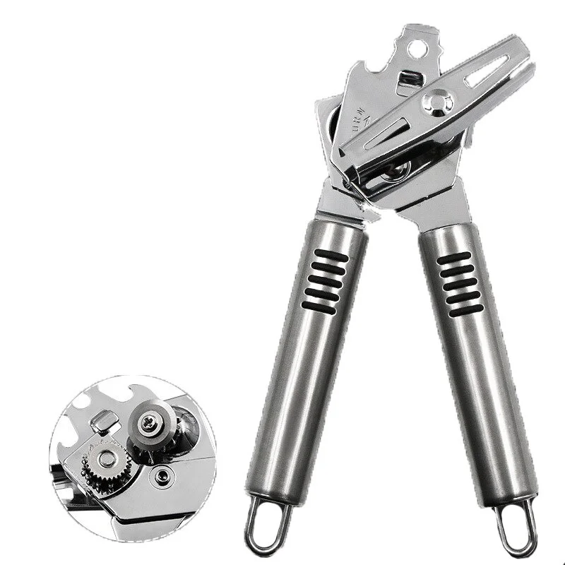 Stainless Steel Manual Can Opener 3-In-1 Food Safe Comfortable grip non-slip Easy Grip Manual Opener Knife for Cans Kitchen Tool
Stainless Steel Manual Can Opener 3-In-1 Food Safe Comfortable grip non-slip Easy Grip Manual Opener Knife for Cans Kitchen Tool