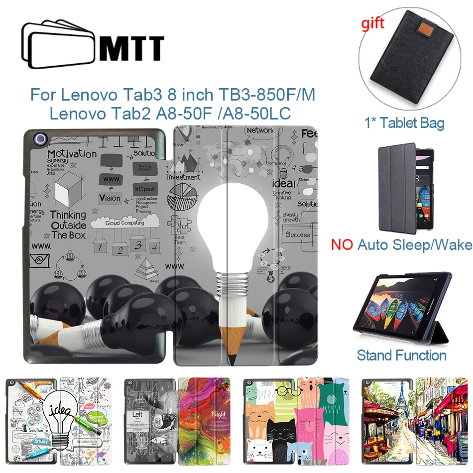 Чехол MTT для Lenovo Tab 2 8 дюймов A8 50F 50LC искусственная кожа откидная подставка чехол 3