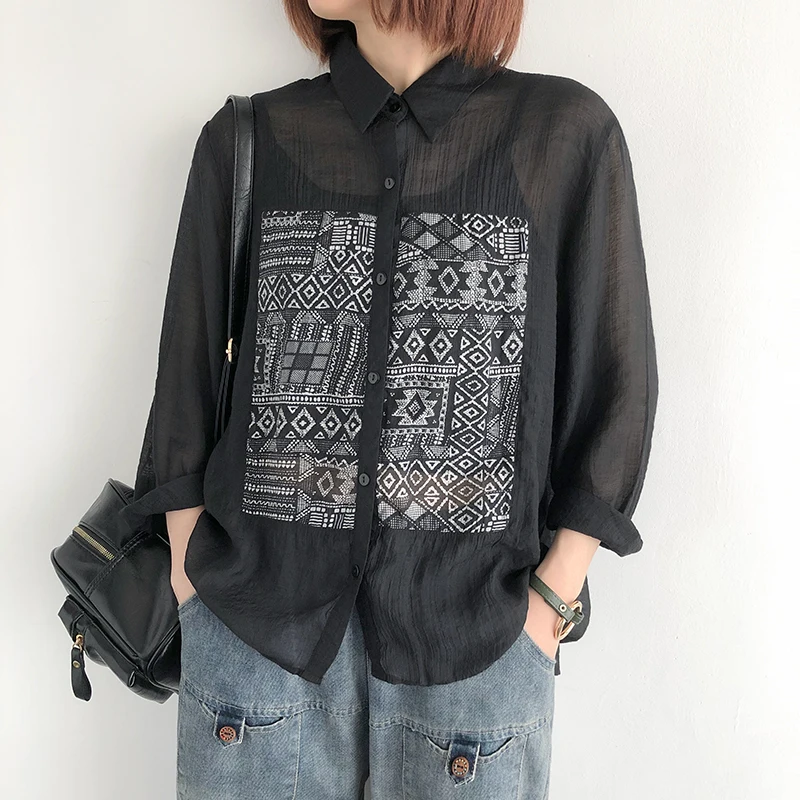 2021 New Summer Sunscreen Shirt Women Thin Section Breathable Casual Long-sleeved Literary Loose Cotton and Linen Shirt Fashion 
2021 New Summer Sunscreen Shirt Women Thin Section Breathable Casual Long-sleeved Literary Loose Cotton and Linen Shirt Fashion