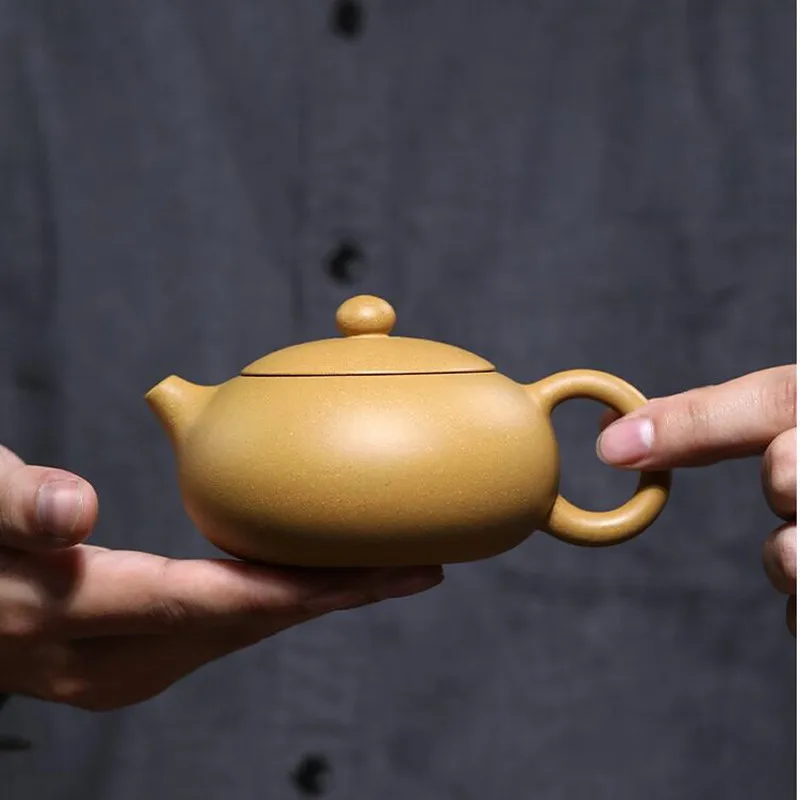 

Китайский подлинный чайный горшок Yixing, фиолетовая глина, чайный горшок xi shi, классический чайник ручной работы, чайный сервиз 230 мл