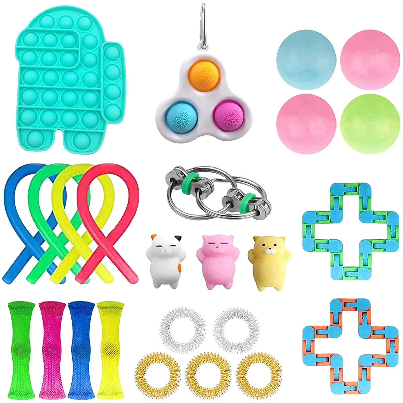 Fidget Toys Anti-Stress Set Stretchy Strings Pop-It Popit Gift Pack Adults Children Squishy Sensory Antistress Relief Figet Toys
Fidget Toys Anti-Stress Set Stretchy Strings Pop-It Popit Gift Pack Adults Children Squishy Sensory Antistress Relief Figet Toys