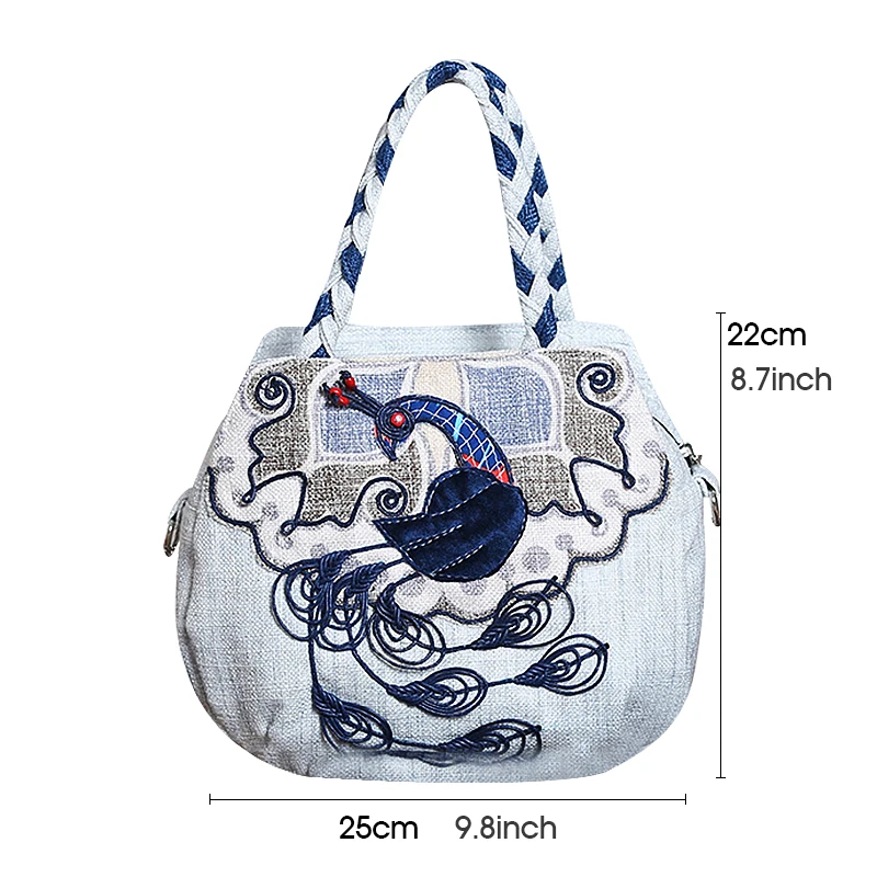 Women Shoulder Bags Hand Embroidery Weave Printing Bohemia Style Retro Cotton Canvas Handbag Messenger Bag for Teenager Girl
Women Shoulder Bags Hand Embroidery Weave Printing Bohemia Style Retro Cotton Canvas Handbag Messenger Bag for Teenager Girl