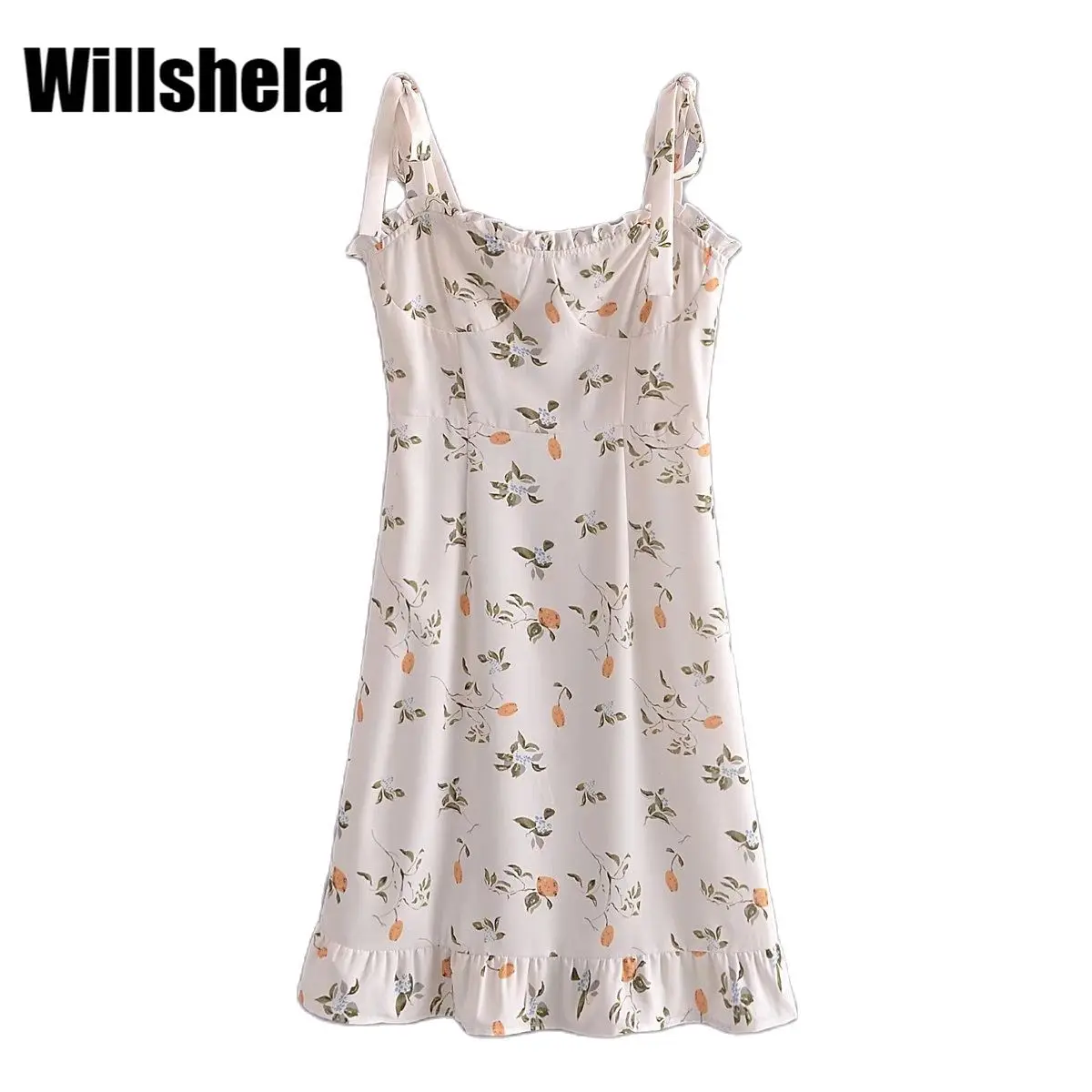 Willshela женское винтажное платье с цветочным принтом, на бретелях, с бантом, с оборками, со сборкой сзади, шикарное женское повседневное коротк...
Willshela женское винтажное платье с цветочным принтом, на бретелях, с бантом, с оборками, со сборкой сзади, шикарное женское повседневное коротк...