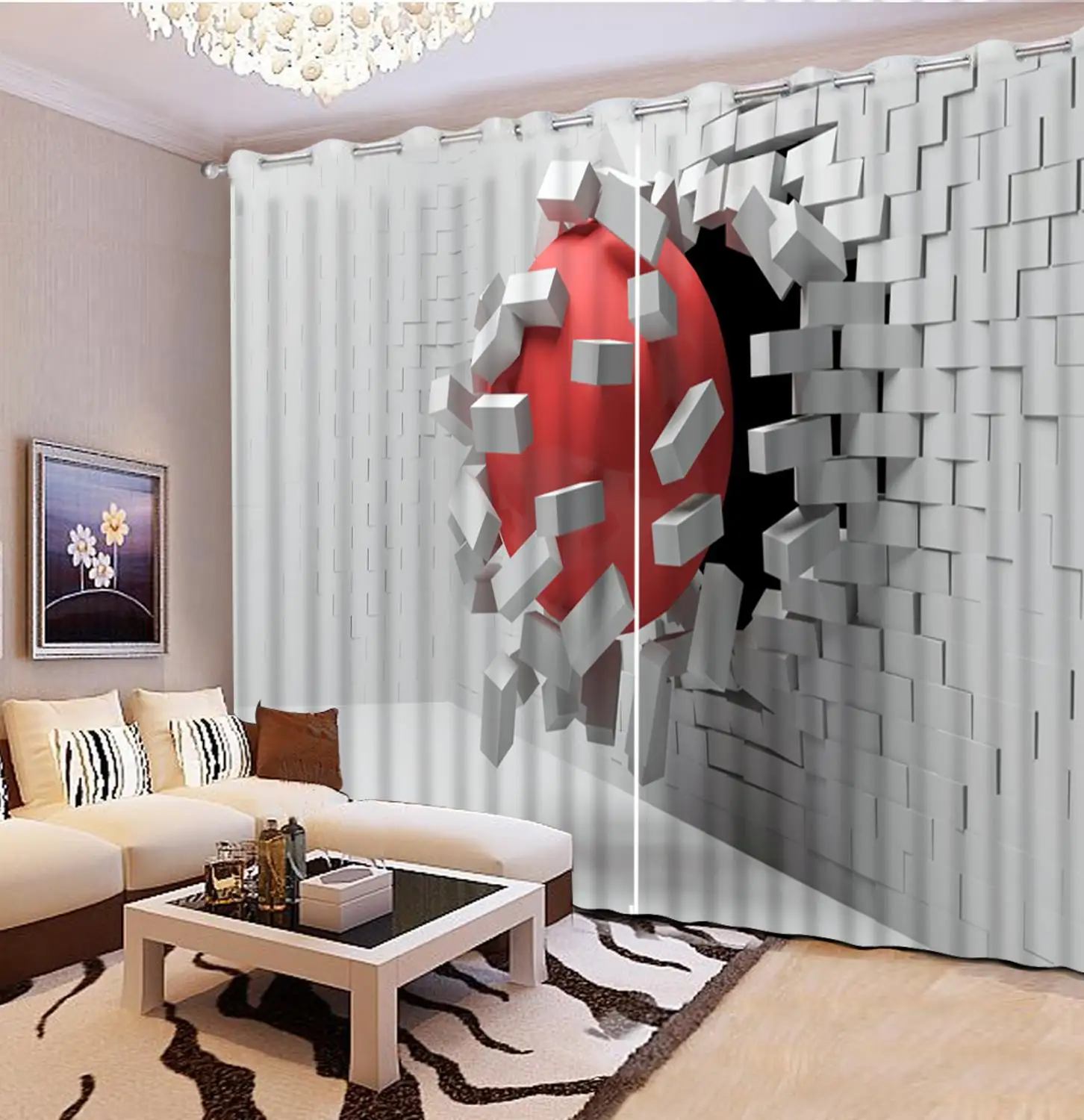 2019 european stereoscopic curtains Square brick wall curtains window photo 3d curtains high shading blackout modern curtains
2019 european stereoscopic curtains Square brick wall curtains window photo 3d curtains high shading blackout modern curtains