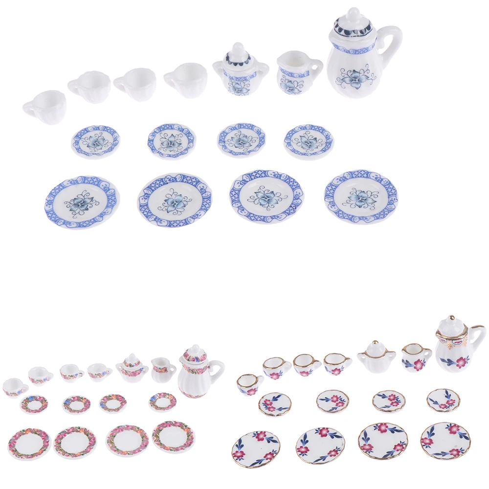 New 1:12 Miniature 15Pcs Porcelain Tea Cup Set Flower Tableware Kitchen Dollhouse Furniture Toys For Children
New 1:12 Miniature 15Pcs Porcelain Tea Cup Set Flower Tableware Kitchen Dollhouse Furniture Toys For Children