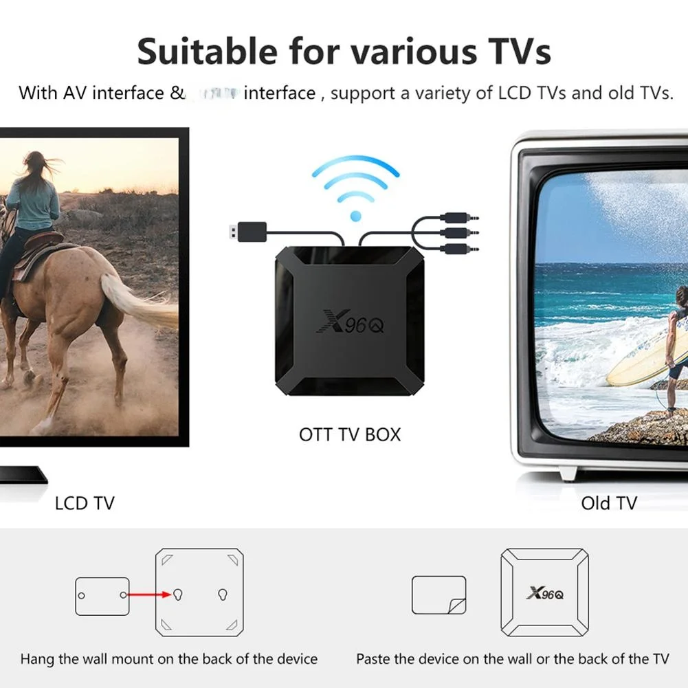 2020 Tv Box forAndroid 10 X96Q 4K HDMI-compatible 2.4G Wifi Allwinner H313 Quad Core Smart Tv Box Media speler 16Gb X96 Smart-Tv
2020 Tv Box forAndroid 10 X96Q 4K HDMI-compatible 2.4G Wifi Allwinner H313 Quad Core Smart Tv Box Media speler 16Gb X96 Smart-Tv