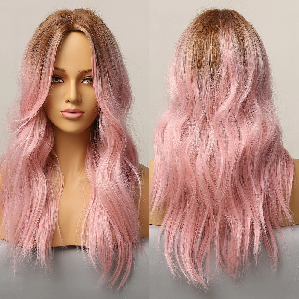 Long Ombre Dark Brown Pink Natural Wavy Synthetic Wigs Colorful Heat Resistant Fiber Daily Use Party Cosplay Wigs for Women
Long Ombre Dark Brown Pink Natural Wavy Synthetic Wigs Colorful Heat Resistant Fiber Daily Use Party Cosplay Wigs for Women