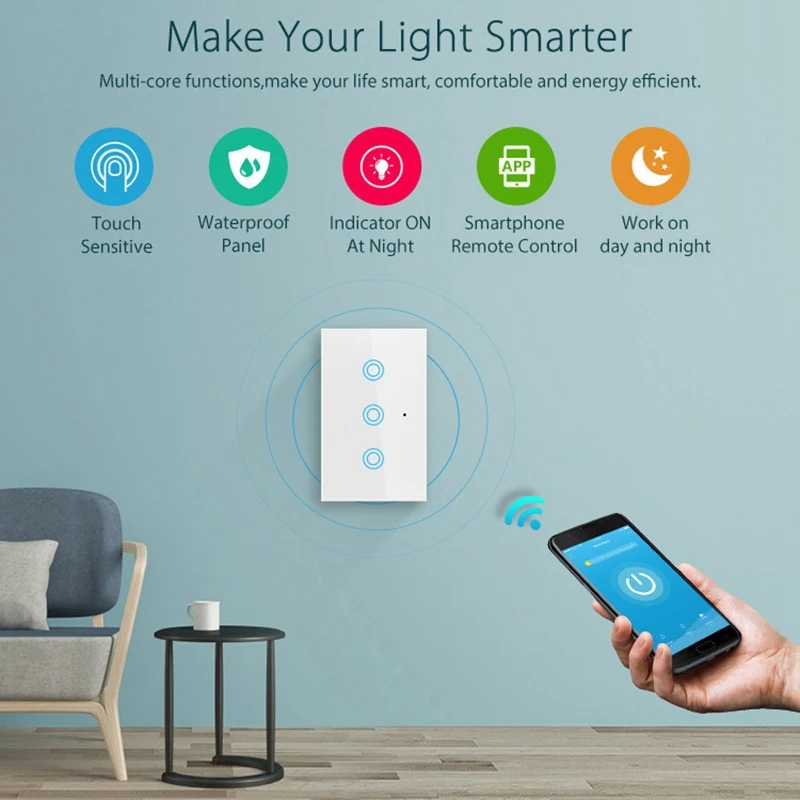 COOLCAM Wall Contact Light Switch US Type Z Wave Wireless Smart Remote Control US Plug
COOLCAM Wall Contact Light Switch US Type Z Wave Wireless Smart Remote Control US Plug