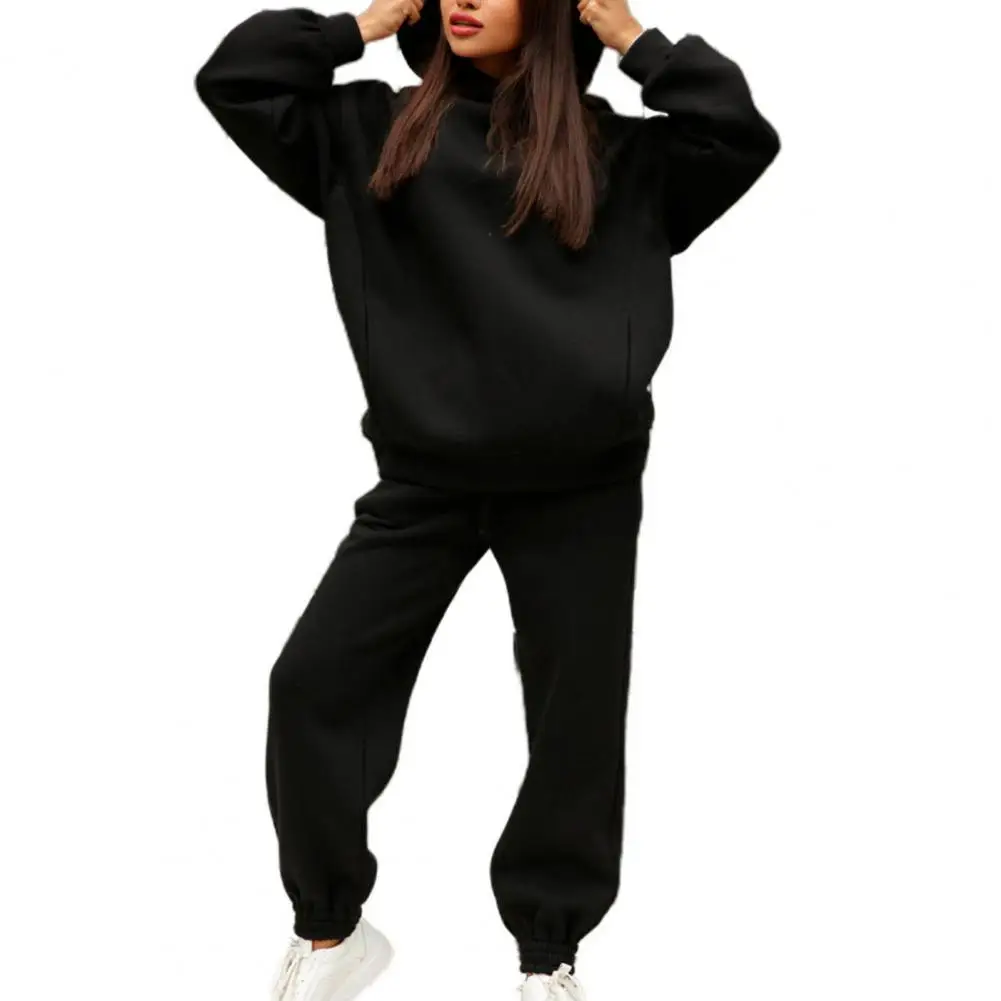 Tracksuit Solid Color Loose T-shirt Women Long Sleeve Hoodie Pants Outfit Sportswear for Spring
Tracksuit Solid Color Loose T-shirt Women Long Sleeve Hoodie Pants Outfit Sportswear for Spring