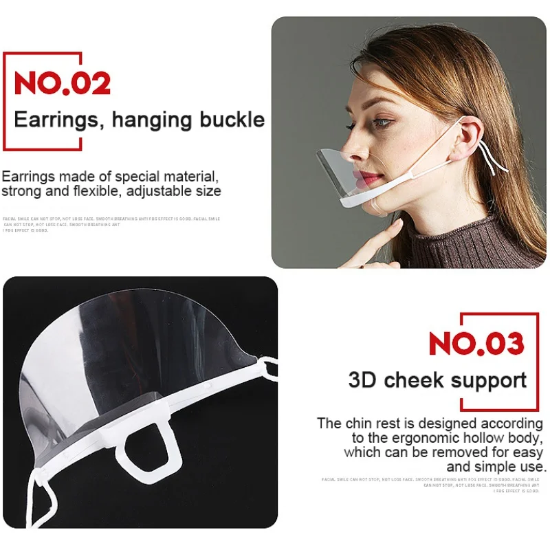 Mask Anti-Fog Transparent Mask For Restaurant And Hotel Waiter Chef Environmental Protection Plastic Anti-Fog Model 10pc / Box
Mask Anti-Fog Transparent Mask For Restaurant And Hotel Waiter Chef Environmental Protection Plastic Anti-Fog Model 10pc / Box