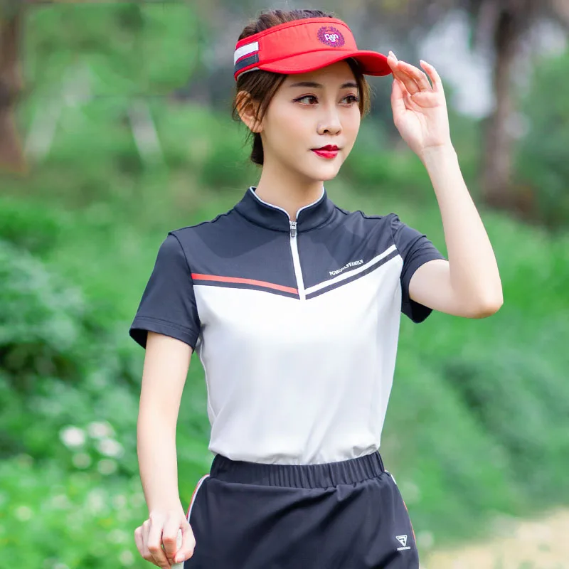 Ladies Golf Wear Golf Shirts for Women Summer Golf Clothing Women's Short Sleeved T-shirt Zip Collar Quick-Drying Sports Clothes
Ladies Golf Wear Golf Shirts for Women Summer Golf Clothing Women's Short Sleeved T-shirt Zip Collar Quick-Drying Sports Clothes