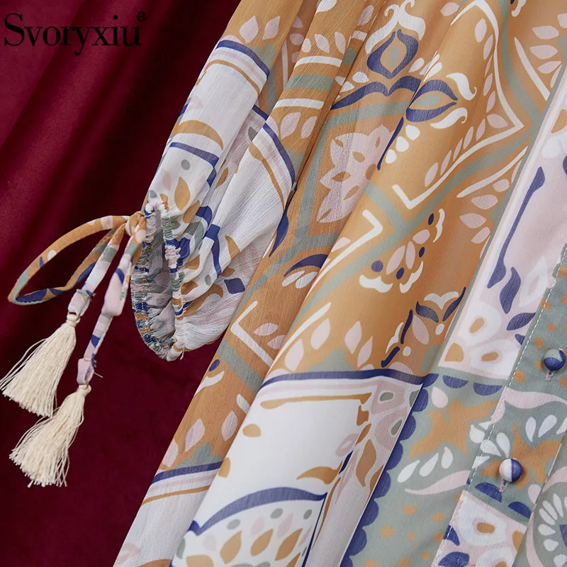 Svoryxiu Fashion Runway Spring Summer Maxi Dress Women's Sexy V-Neck Lantern Sleeve Print Single-Breasted Long Dresses
Svoryxiu Fashion Runway Spring Summer Maxi Dress Women's Sexy V-Neck Lantern Sleeve Print Single-Breasted Long Dresses