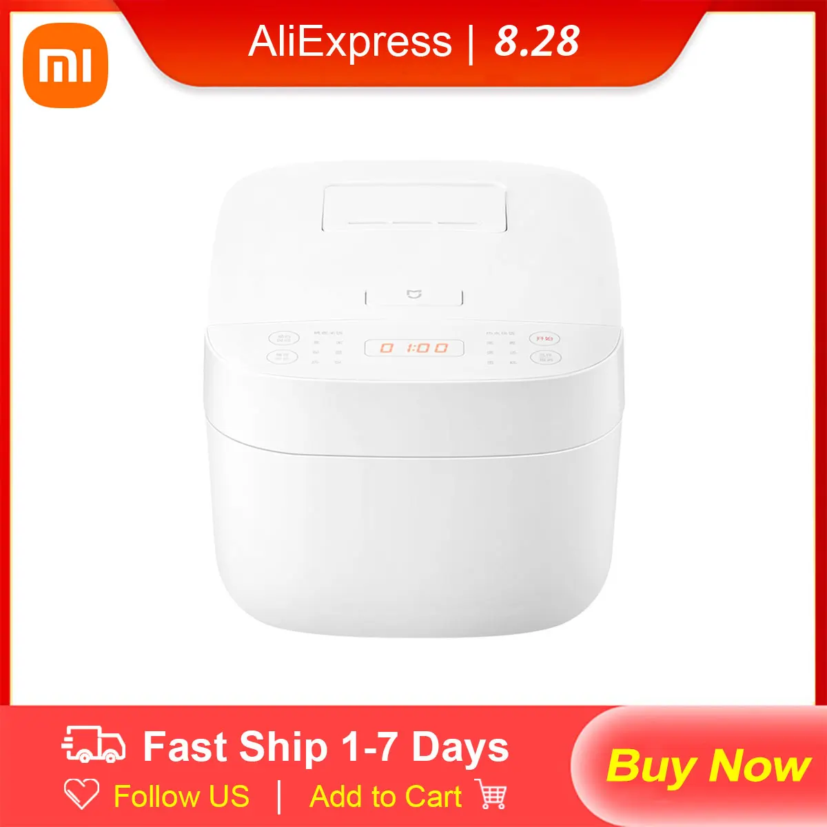 Рисоварка Xiaomi Mijia C1 3L 4L 5L Автоматическая, устройство для быстрого приготовления риса, 24 часа на работу
Рисоварка Xiaomi Mijia C1 3L 4L 5L Автоматическая, устройство для быстрого приготовления риса, 24 часа на работу