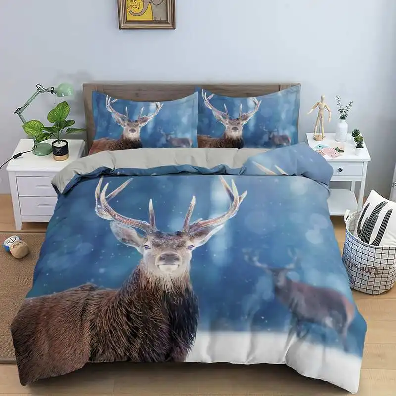 Christmas Deer Customize Bedding Set 2/3pcs Single Double King Queen Duvet Quilt Cover With Pillowcase
Christmas Deer Customize Bedding Set 2/3pcs Single Double King Queen Duvet Quilt Cover With Pillowcase