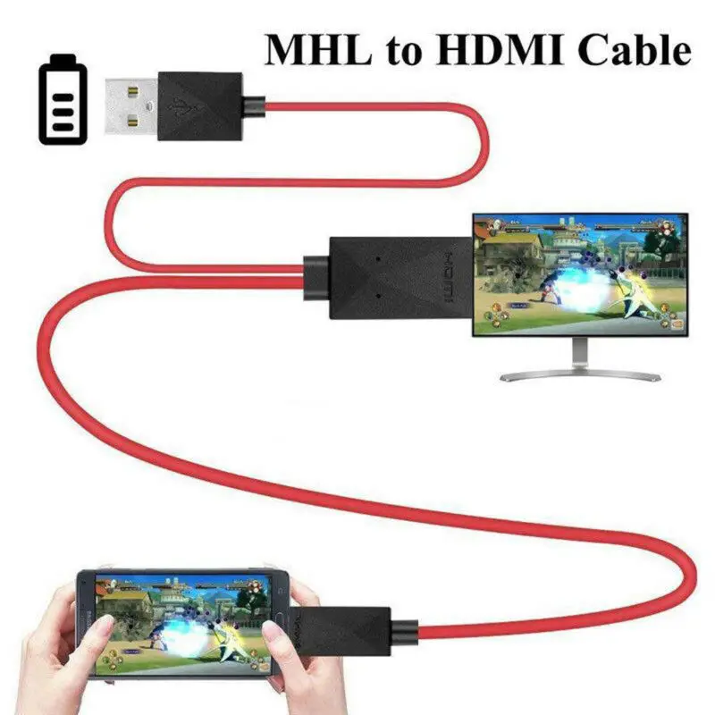 Адаптер для ТВ Micro USB к HDMI зеркальное HD 1080 OTG MHL зарядное устройство Android Samsung |