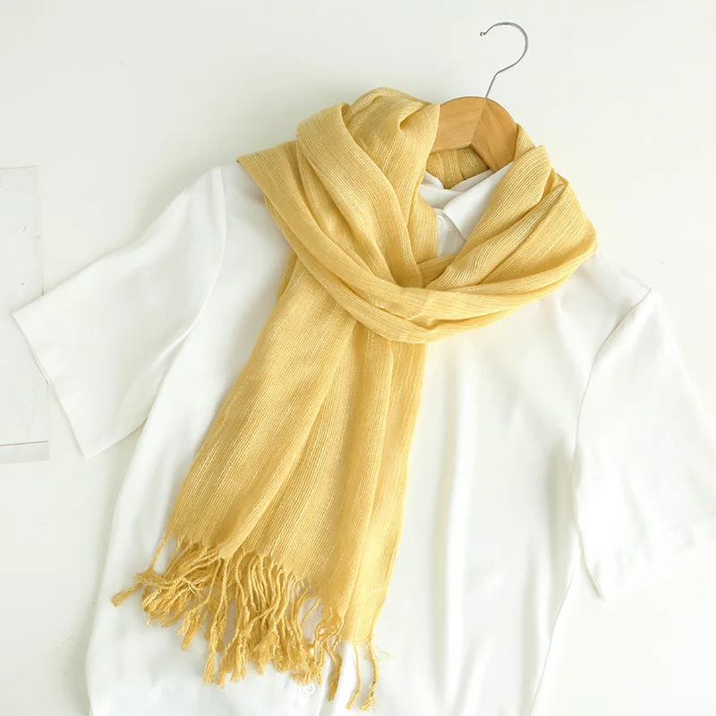 Spring and autumn solid color cotton and linen scarf women retro striped travel sun protection warm gauze fringed headscarf shaw
Spring and autumn solid color cotton and linen scarf women retro striped travel sun protection warm gauze fringed headscarf shaw