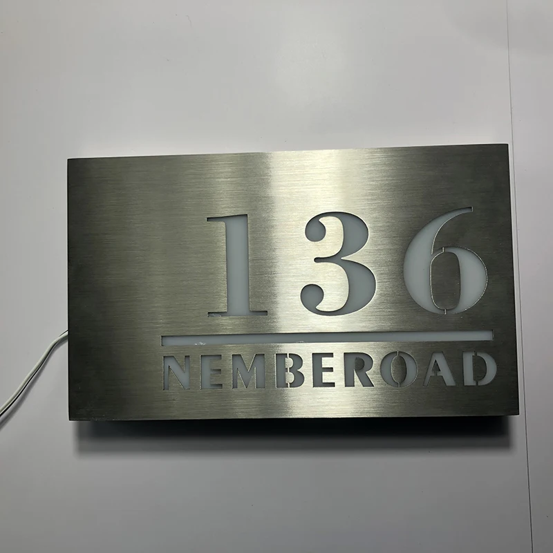 Decorative Letters Numbers Address Sign Plaque House Numbers LED Lighted Laser Engraved On Acrylic Sign
Decorative Letters Numbers Address Sign Plaque House Numbers LED Lighted Laser Engraved On Acrylic Sign