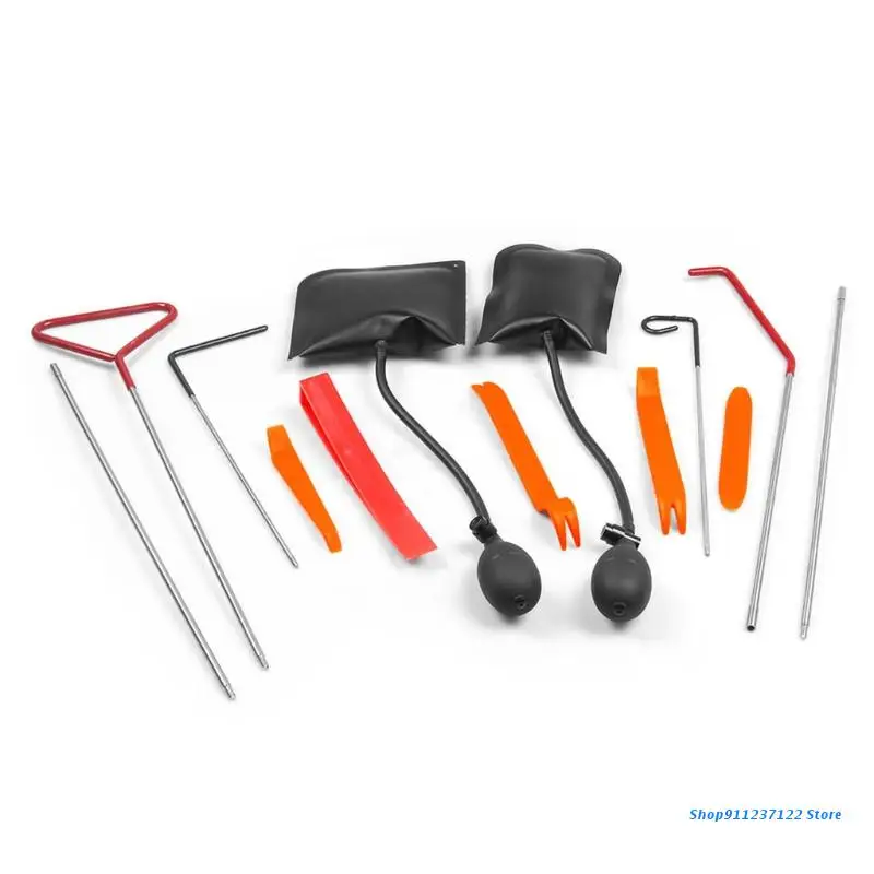 P82B 13 Pieces Automotive Car Tool Kit with Air Wedge Long Reach Grabber Multifunctional Essential Emergency Tool Set
P82B 13 Pieces Automotive Car Tool Kit with Air Wedge Long Reach Grabber Multifunctional Essential Emergency Tool Set