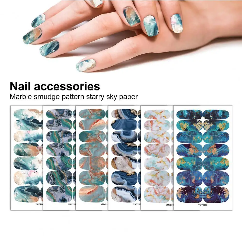 Manicure Decal Decorative Exquisite Glue-free Marble Blooming Manicure Sticker for Women
Manicure Decal Decorative Exquisite Glue-free Marble Blooming Manicure Sticker for Women