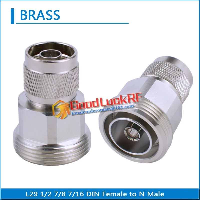 High-quality L29 1/2 7/8 7/16 DIN Female To N Male Plug Cable Connector Socket Jack Straight Brass Coaxial RF Connector Adapters
High-quality L29 1/2 7/8 7/16 DIN Female To N Male Plug Cable Connector Socket Jack Straight Brass Coaxial RF Connector Adapters