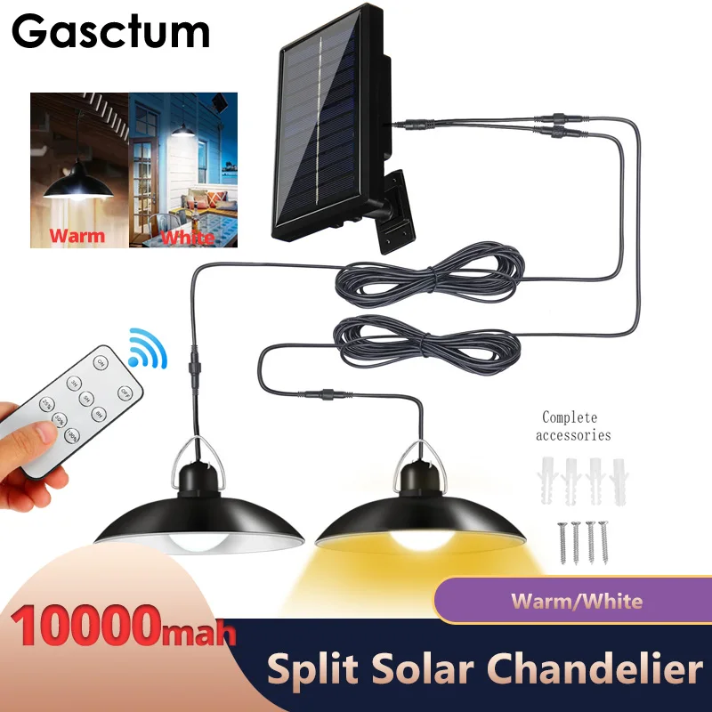10000mah Solar Light LED Chandelier IR Remote Outdoor Wall Lamp Sunlight Powered Emergency Lantern for Garden Warm & White Lamp
10000mah Solar Light LED Chandelier IR Remote Outdoor Wall Lamp Sunlight Powered Emergency Lantern for Garden Warm & White Lamp