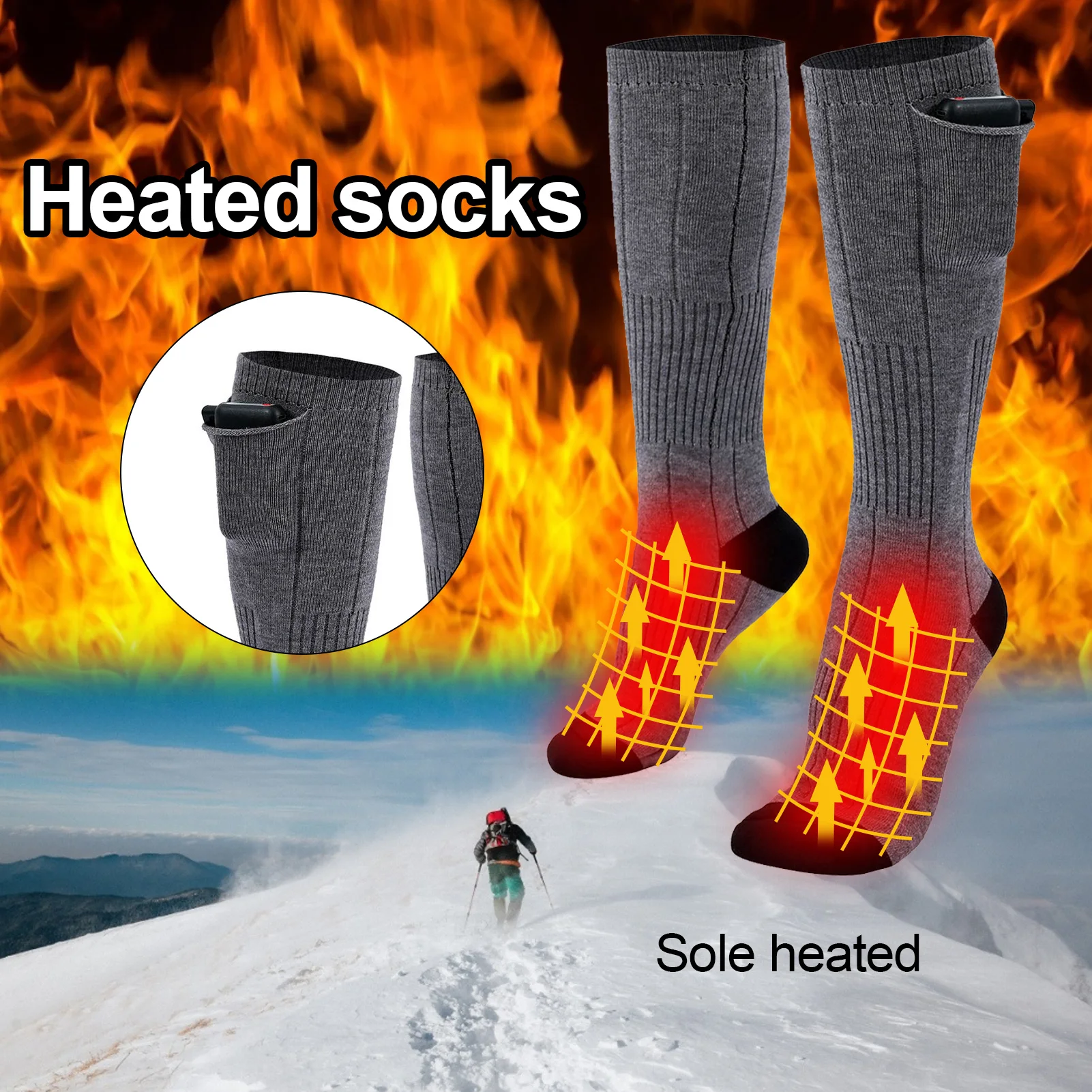 NEW Winter Outdoor Sports Warm Socks For Cold And Wind Heated Socks Unisex Battery Powered Comfortable Thermo-socks
NEW Winter Outdoor Sports Warm Socks For Cold And Wind Heated Socks Unisex Battery Powered Comfortable Thermo-socks