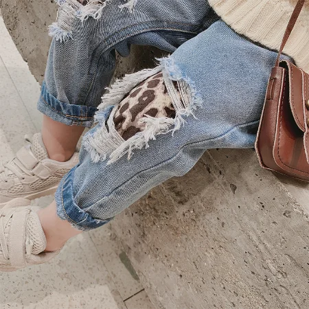 2019 Autumn Winter New Arrival Kids Fashion Leopard Hole Jeans Kids Denim Harem Trousers Girl Jeans Kids
2019 Autumn Winter New Arrival Kids Fashion Leopard Hole Jeans Kids Denim Harem Trousers Girl Jeans Kids