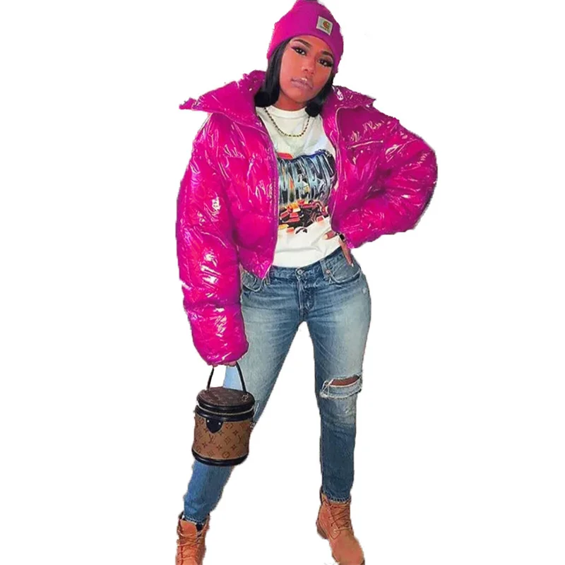 2021 Glossy Down Cotton Coat Women New Autumn Red Green Black Fashion Short Parkas Plus Size Winter Keep Warm Tops Jacket GH671
2021 Glossy Down Cotton Coat Women New Autumn Red Green Black Fashion Short Parkas Plus Size Winter Keep Warm Tops Jacket GH671