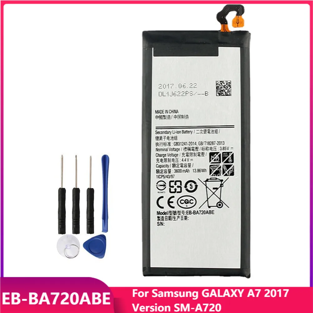 Original Phone Battery EB-BA720ABE For Samsung GALAXY A7 2017 Version SM-A720 Replacement Rechargeable Batteries 3600mAh
Original Phone Battery EB-BA720ABE For Samsung GALAXY A7 2017 Version SM-A720 Replacement Rechargeable Batteries 3600mAh