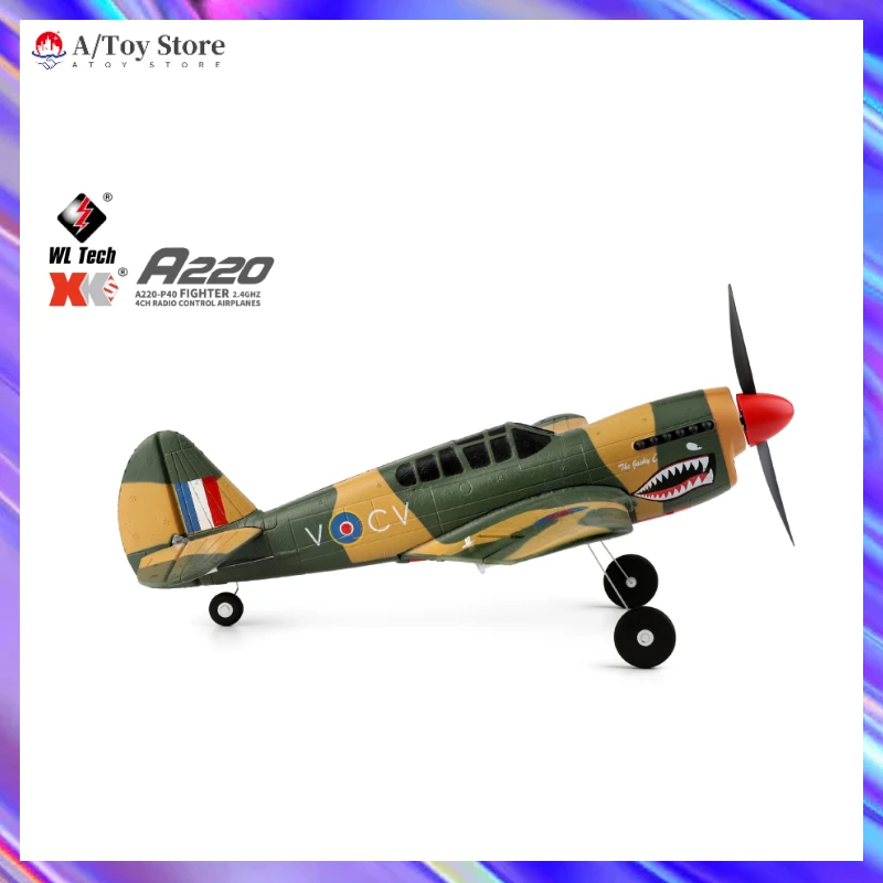 

Wltoys XK A220 P40 Fighter 3D/6G EPP Foam RC Airplane 4Channel 6 Axis-Gyro RC Aircraft Glider Plane RTF Wingspan Toys Gift