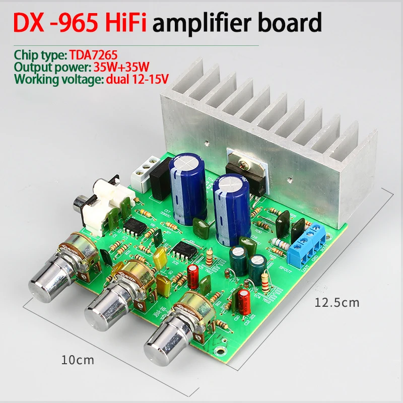 KYYSLB 965 Dual AC12-15V 35W*2 HiFi Amplifier Board 2.0 Channels High Fidelity Power Amplifier Board with Cooling Holes
KYYSLB 965 Dual AC12-15V 35W*2 HiFi Amplifier Board 2.0 Channels High Fidelity Power Amplifier Board with Cooling Holes